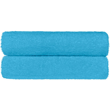 Set Asciugamani Bagno 100% Cotone Super Assorbenti Telo Doccia Spugna Professionali Salvietta Lavetta Viso Asciugamano Salviette Teli Asciugamano Ospite Qualità Hotel Lavette 2 Teli doccia - Turchese