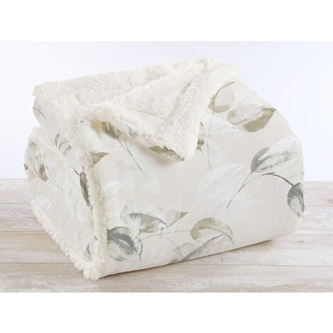 Coperta Plaid in Pile Sherpa Invernale in Finta Pelliccia 320 Gr-Mq Aspen 2 - Plaid 130x160