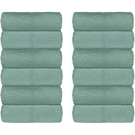 Set Asciugamani Bagno 100% Cotone Super Assorbenti Telo Doccia Spugna Professionali Salvietta Lavetta Viso Asciugamano Salviette Teli Asciugamano Ospite Qualità Hotel Lavette 12 Salviette viso - Salvi