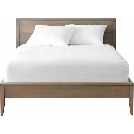 Coprimaterasso Impermeabile Jersey MicroTraspirante Silenzioso Barriera Liquidi Lenzuolo Angoli Elasticizzati SalvaMaterasso Cotone-Poliestere Bianco - Matrimoniale
