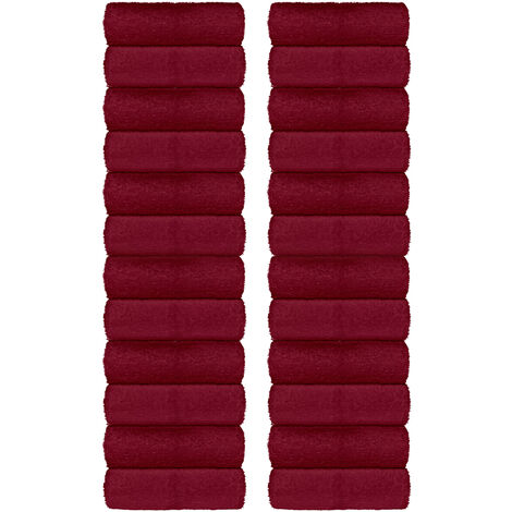 Set Asciugamani Bagno 100% Cotone Super Assorbenti Telo Doccia Spugna Professionali Salvietta Lavetta Viso Asciugamano Salviette Teli Asciugamano Ospite Qualità Hotel Lavette 24 Salviette viso - Borde