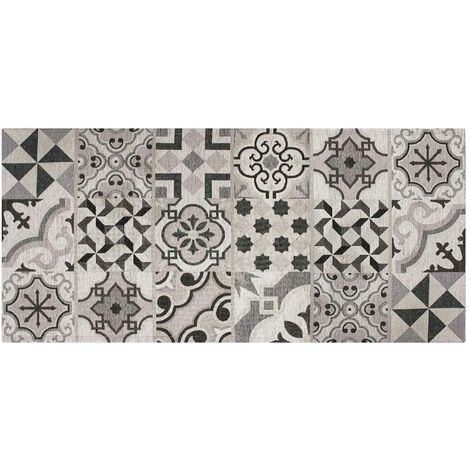 Tappeto Cucina In Ciniglia Arredo Moderno Passatoia Multiuso Ingresso Corridoio Antiscivolo Prodotto Italiano Disegni Piazzati Cotone Varie Misure Lavabile In Lavatrice Lavatrice Cementine Grigio - 57