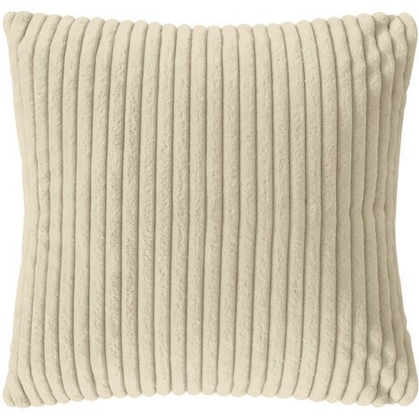 Cuscino In Ciniglia Quadrato Anima Compresa 50 x 50 Con Zip Fodera Moderna Super Morbido Per Divano Camera Letto Copri Cuscini Con Imbottitura Panna