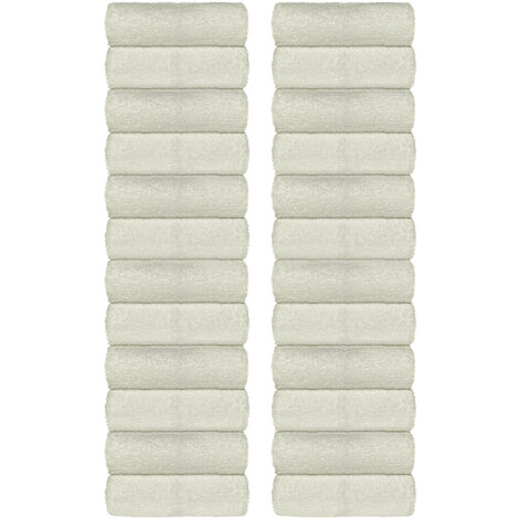 Set Asciugamani Bagno 100% Cotone Super Assorbenti Telo Doccia Spugna Professionali Salvietta Lavetta Viso Asciugamano Salviette Teli Asciugamano Ospite Qualità Hotel Lavette 24 Salviette viso - Natur