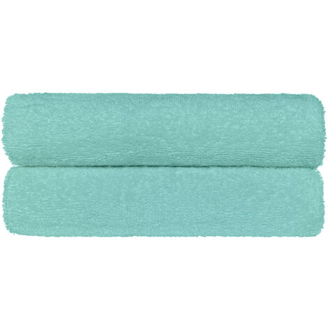 Set Asciugamani Bagno 100% Cotone Super Assorbenti Telo Doccia Spugna Professionali Salvietta Lavetta Viso Asciugamano Salviette Teli Asciugamano Ospite Qualità Hotel Lavette 2 Asciugamani - Verde