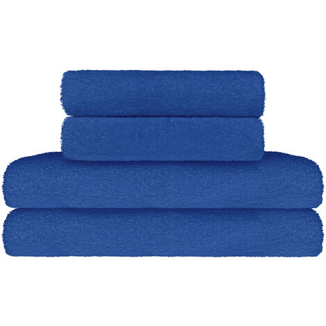 Set Asciugamani Bagno 100% Cotone Super Assorbenti Telo Doccia Spugna Professionali Salvietta Lavetta Viso Asciugamano Salviette Teli Asciugamano Ospite Qualità Hotel Lavette 2 teli doccia+2 asciugama