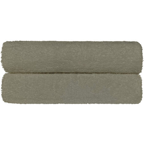 Set Asciugamani Bagno 100% Cotone Super Assorbenti Telo Doccia Spugna Professionali Salvietta Lavetta Viso Asciugamano Salviette Teli Asciugamano Ospite Qualità Hotel Lavette 2 Asciugamani - Tortora