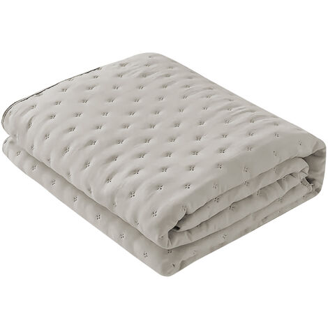 Copriletto Trapuntato Soft Matrimoniale Trapuntino Tinta Unita Due Piazze Coperta Leggera Primavera Estate Trapunta Leggera Sofficissimo Grigio