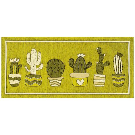 Tappeto Cucina In Ciniglia Arredo Moderno Passatoia Multiuso Ingresso Corridoio Antiscivolo Prodotto Italiano Disegni Piazzati Cotone Varie Misure Lavabile In Lavatrice Lavatrice Cactus Verdemela - 57