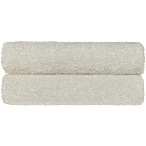 Set Asciugamani Bagno 100% Cotone Super Assorbenti Telo Doccia Spugna Professionali Salvietta Lavetta Viso Asciugamano Salviette Teli Asciugamano Ospite Qualità Hotel Lavette 2 Teli doccia - Natural