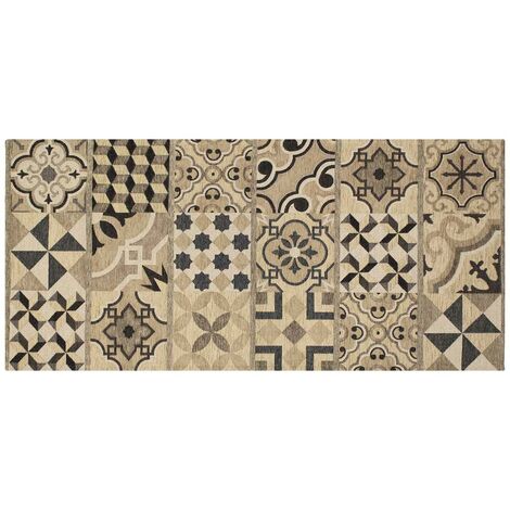 Tappeto Cucina In Ciniglia Arredo Moderno Passatoia Multiuso Ingresso Corridoio Antiscivolo Prodotto Italiano Disegni Piazzati Cotone Varie Misure Lavabile In Lavatrice Lavatrice Cementine Visone - 57
