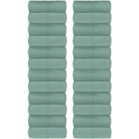 Set Asciugamani Bagno 100% Cotone Super Assorbenti Telo Doccia Spugna Professionali Salvietta Lavetta Viso Asciugamano Salviette Teli Asciugamano Ospite Qualità Hotel Lavette 24 Salviette viso - Salvi