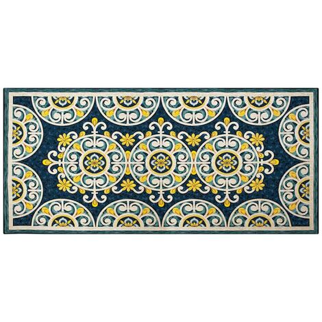 Tappeto Cucina In Ciniglia Arredo Moderno Passatoia Multiuso Ingresso Corridoio Antiscivolo Prodotto Italiano Disegni Piazzati Cotone Varie Misure Lavabile In Lavatrice Lavatrice Andalusia Topazio - 5
