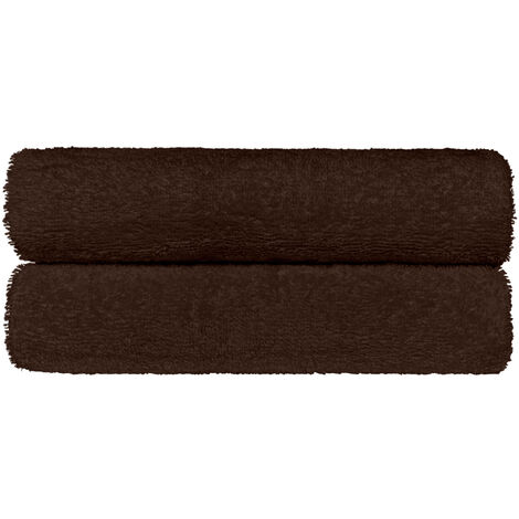 Set Asciugamani Bagno 100% Cotone Super Assorbenti Telo Doccia Spugna Professionali Salvietta Lavetta Viso Asciugamano Salviette Teli Asciugamano Ospite Qualità Hotel Lavette 2 Asciugamani - Marrone