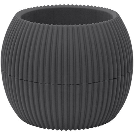 Vasetti Piante Grasse Con Sottobicchiere Integrato Design Moderno Crea La Tua Composizione Varie Misure Colori Vasi Pianta Sottovaso Piantine Vaso Fiori Antracite - Rotondo 0,35 Litri