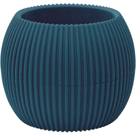 Vasetti Piante Grasse Con Sottobicchiere Integrato Design Moderno Crea La Tua Composizione Varie Misure Colori Vasi Pianta Sottovaso Piantine Vaso Fiori Blu - Rotondo 0,70 Litri