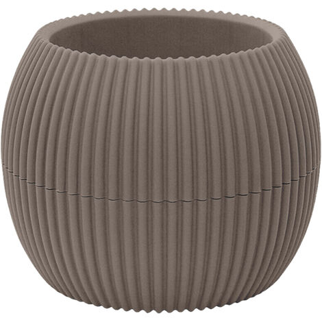 Vasetti Piante Grasse Con Sottobicchiere Integrato Design Moderno Crea La Tua Composizione Varie Misure Colori Vasi Pianta Sottovaso Piantine Vaso Fiori Marrone - Rotondo 0,70 Litri