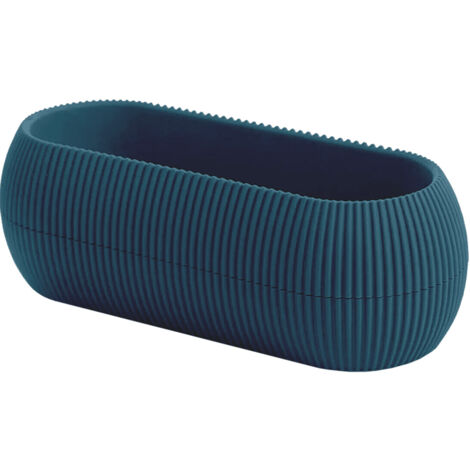 Vasetti Piante Grasse Con Sottobicchiere Integrato Design Moderno Crea La Tua Composizione Varie Misure Colori Vasi Pianta Sottovaso Piantine Vaso Fiori Blu - Rettangolare 0,55 Litri