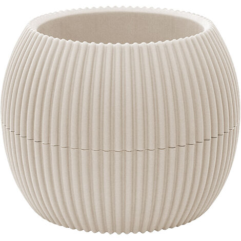 Vasetti Piante Grasse Con Sottobicchiere Integrato Design Moderno Crea La Tua Composizione Varie Misure Colori Vasi Pianta Sottovaso Piantine Vaso Fiori Beige - Rotondo 0,70 Litri