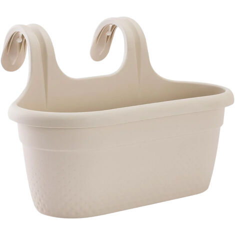 Vaso Per Fiori Fioriera Da Appendere Rettangolare Balconiera Ringhiera Terrazzi Balcone Design Moderno Vaso Piante Fiori Panna