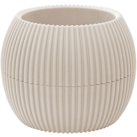 Vaso Quadrato Toscana Con Sottovaso - 16,5 Cm - Bianco - Per Piante Da Interno Ed Esterno