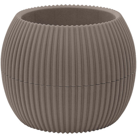 Vasetti Piante Grasse Con Sottobicchiere Integrato Design Moderno Crea La Tua Composizione Varie Misure Colori Vasi Pianta Sottovaso Piantine Vaso Fiori Marrone - Rotondo 0,35 Litri