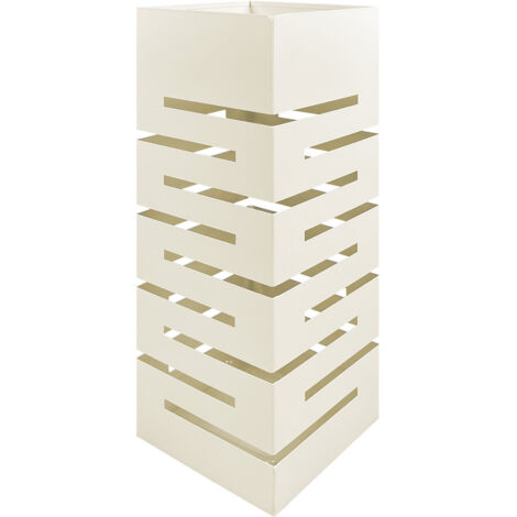 Portaombrelli Interno Esterno Elegante in Metallo Con Ganci Per Ombrellini Design Moderno Modello 4 Panna