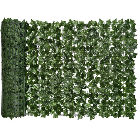 Siepe Artificiale Edera Finta Sempreverde Sintetica Anticaduta Rotolo 1x3 Mt  Verde - 2x5 Mt