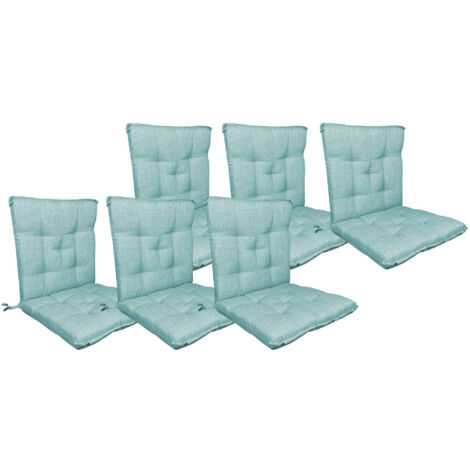 Set Cuscini Sedia Con Schienale Imbottiti Con Laccetti Banda Elastica 40 x 80 Cm Tiffany - 6 Pezzi