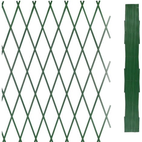 Traliccio Grigliato Estensibile In Pvc Sostegno Muro Fiori Piante Rampicanti Terrazzi Balcone Giardino Reticolato Fioriera Parete Verticale Verde - 1x1 Mt