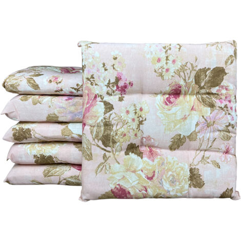 Set 4/6 Cuscini Geometrico Sedia con Lacci Prodotto Italiano 40 x 40 IratiRosa - 6 Pezzi