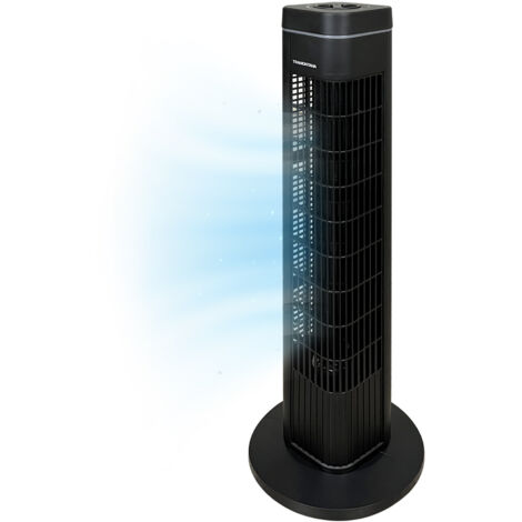 Ventilatore A Torre 3 Velocità Potente Silenzioso 50W 22x22x72.50Cm A++ Funzione Oscillante Auto-Rotante Design Sottile Moderno Ed Elegante Cucina Salotto Camera Letto Nero (1/5)