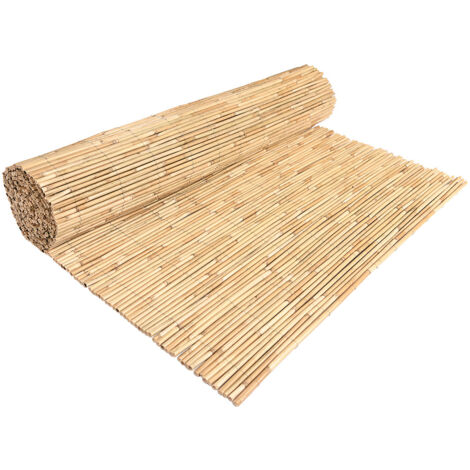 Arella Premium In Bambù Per Recinzioni Canne Grandi Ø 8-10 Mm Frangivento Frangivista Stuoia Canne Di Bamboo Naturale Giardini Balconi Schermo Privacy Ombreggiante Regolabili In Altezza Con Sacca per
