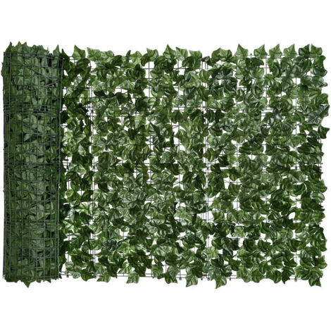 Siepe Artificiale Edera Finta Sempreverde Sintetica Anticaduta Frangivista Frangivento Ringhiera Terrazzo Balcone Giardino diverse Misure Verde / 1x5 Mt