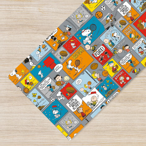 Tappeto Cucina Peanuts Snoopy Originale Antimacchia e Antiscivolo Made in Italy Passatoia Multiuso Corridoio Soggiorno Lavabile in Lavatrice Comics - 50x100cm