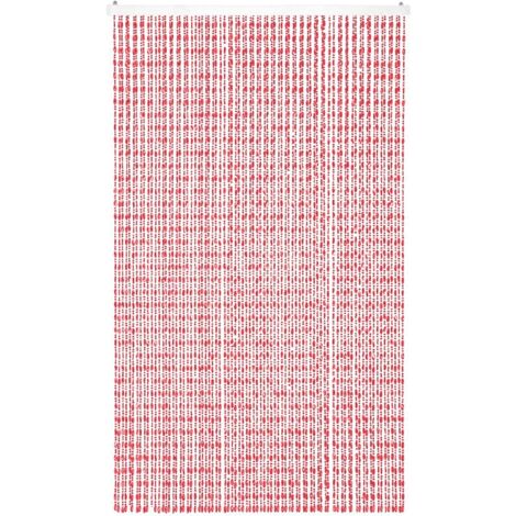 Tenda Antimosche per Porta Finestra A Pannello Con Telaio In PVC, In più Colori, Moschiera con Corde a Perline per Esterno Interno Fili a Caduta Granata - 140 x 230 Cm