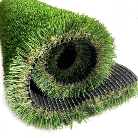 Erba Sintetica Prato Sintetico Artificiale Giardino 3.5 Cm Bicolore Effetto Secco Drenante Resistente Uv Terrazzo Balcone Manto Calpestabile 35Mm Bicolore - 2X10 MT