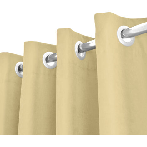 Tenda Semioscurante 140 x 290 Cm Moderne Con Occhielli Beige - 2 Tende