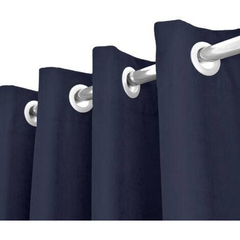 Tenda Semioscurante 140 x 290 Cm Moderne Con Occhielli Blunotte - 2 Tende