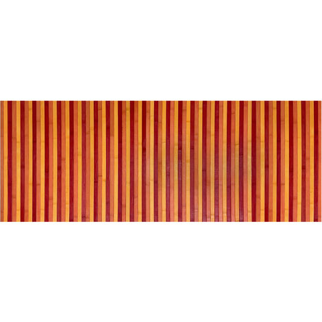 Passatoia per Cucina o Tappeto da Ingresso in Vero Bamboo Naturale 7 Misure 7 Colori 50x150 cm - Rosso
