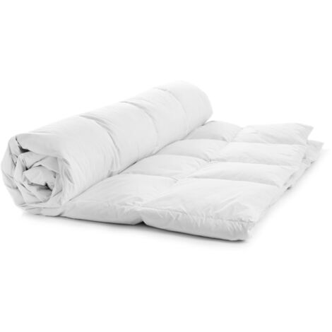 Home Tresor - Piumino Letto Invernale Calda e Morbida Microfibra 300 gr./mq, Trapunta Piumone Bianco cm. 155 x 200 (Singolo