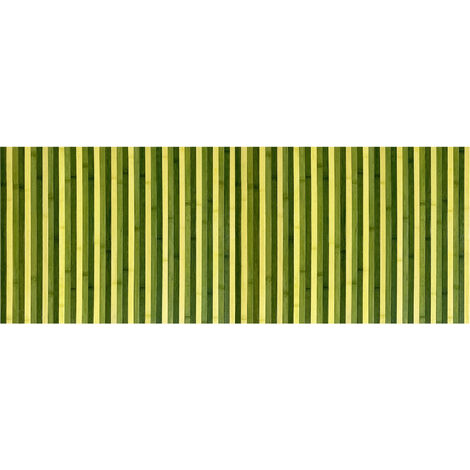 Passatoia per Cucina o Tappeto da Ingresso in Vero Bamboo Naturale 7 Misure 7 Colori  50x300 cm - Verde