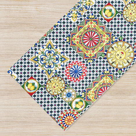Tappeto passatoia fantasia made in Italy antiscivolo lavabile aderente fantasia Fantasia - 50x350cm (1/4)