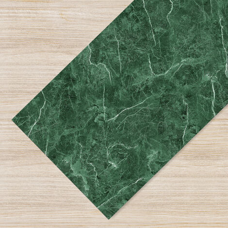 Tappeto da cucina antiscivolo, antimacchia passatoia multiuso lavabile in lavatrice linea marmo, cucina, corridoio, soggiorno 50x100 - Verde