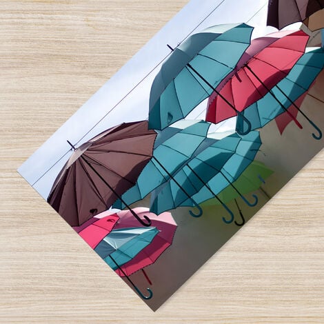 Tappeto da cucina antiscivolo antimacchia, lavabile in lavatrice stampa  ombrelli 50x100 - Stampa ombrelli