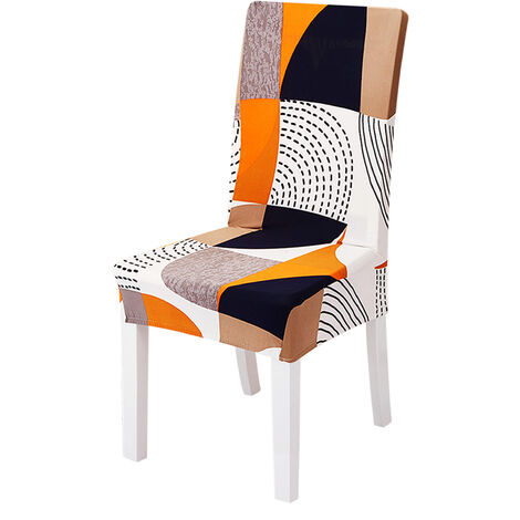 Coprisedia Con Schienale Antimacchia,Vestisedia Elasticizzato Con Stampa MulticolorArancio