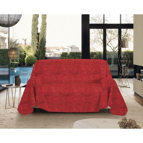 Telo Arredo Made in Italy in Cotone Grandfoulard Copritutto Copridivano Copriletto-Teli Sofà Arredatutto-Drappeggio-Arazzo-Copridivano Grand Foulard Letto Bordeaux - Matrimoniale 280x240