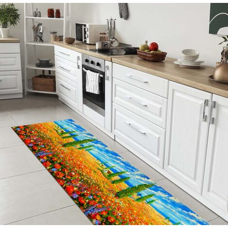 Tappeto Cucina Antiscivolo Made In Italy - 50x150cm, Verde, Lavabile In Lavatrice, Antimacchia - Foto 9