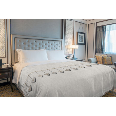 Copriletto estivo made in Italy 100% cotone piquet singolo matrimoniale piazza e mezza diverse fantasie Cuori Beige - 1 Piazza