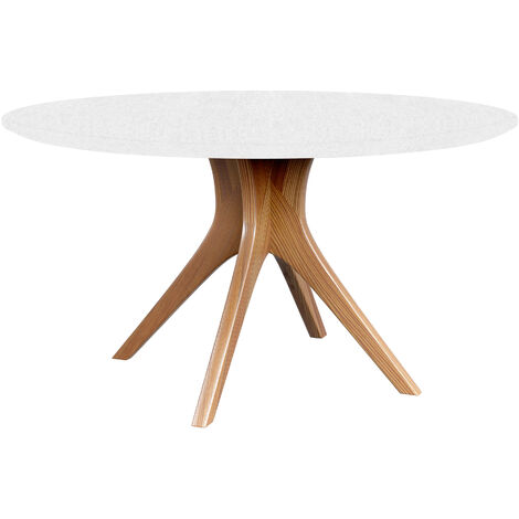 Mollettone Bianco Feltro Salva tavolo Elasticizzato Made in italy Bianco - Rotondo 140